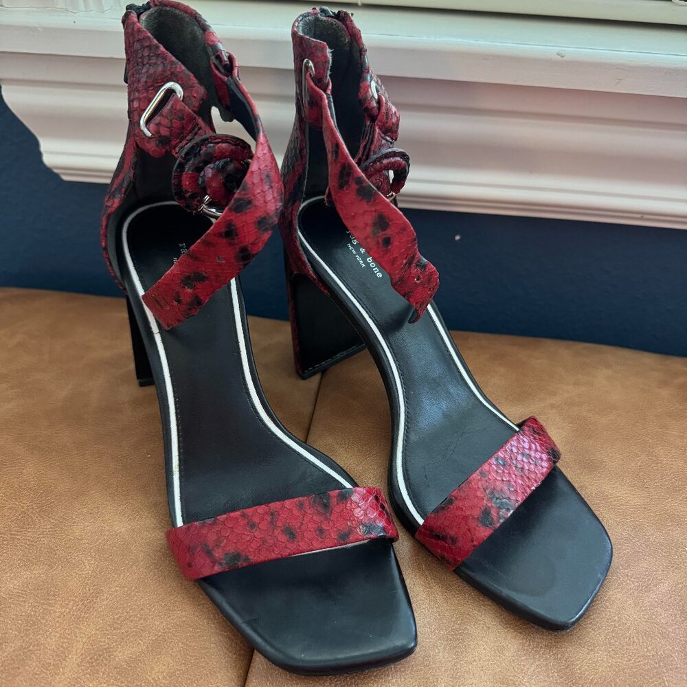 rag & bone Ellis Sandal in Red Size 37.5